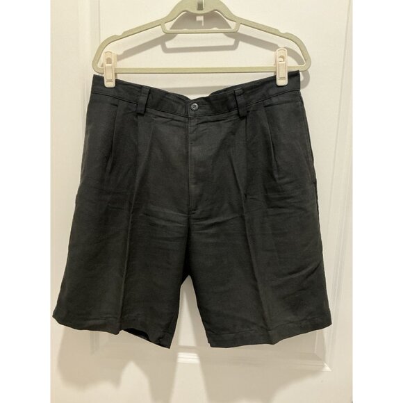 Dockers Pleated Short 36 Recode Black Linen Blend - Picture 1 of 9